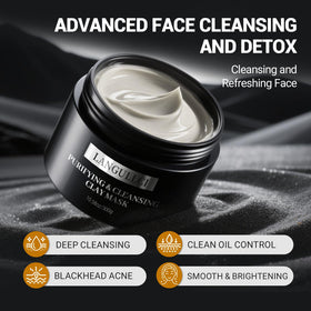LANGULLCI face mask rinsing off with water showing clean, refreshed skin