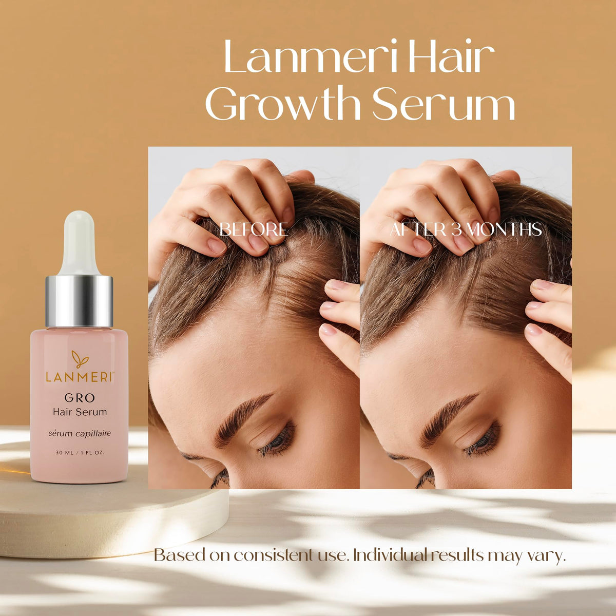 Lanmeri serum dropper texture closeup highlighting fast-absorbing, non-greasy formula