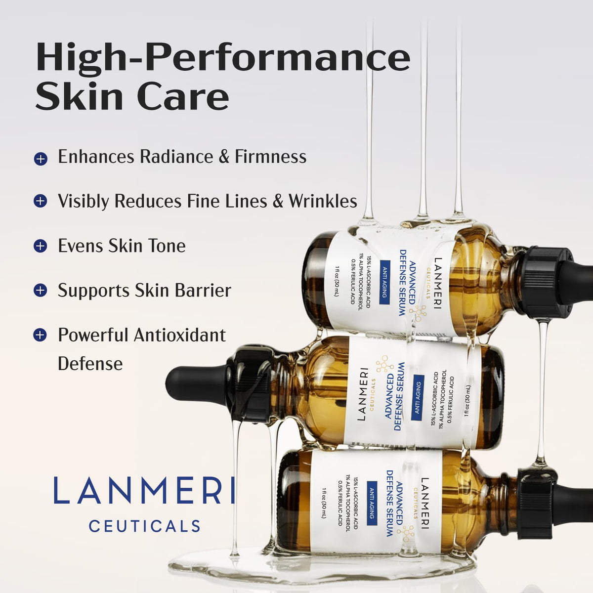 Lanmeri serum in hand application demonstrating easy daily layering