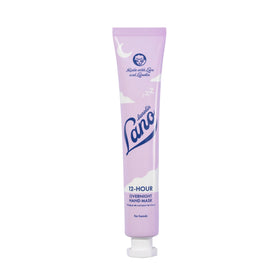 Lanolips hand mask front tub showing packaging and size benefit travel-friendly care