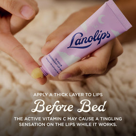 Lanolips jar on bedside table illustrating nightly skincare routine