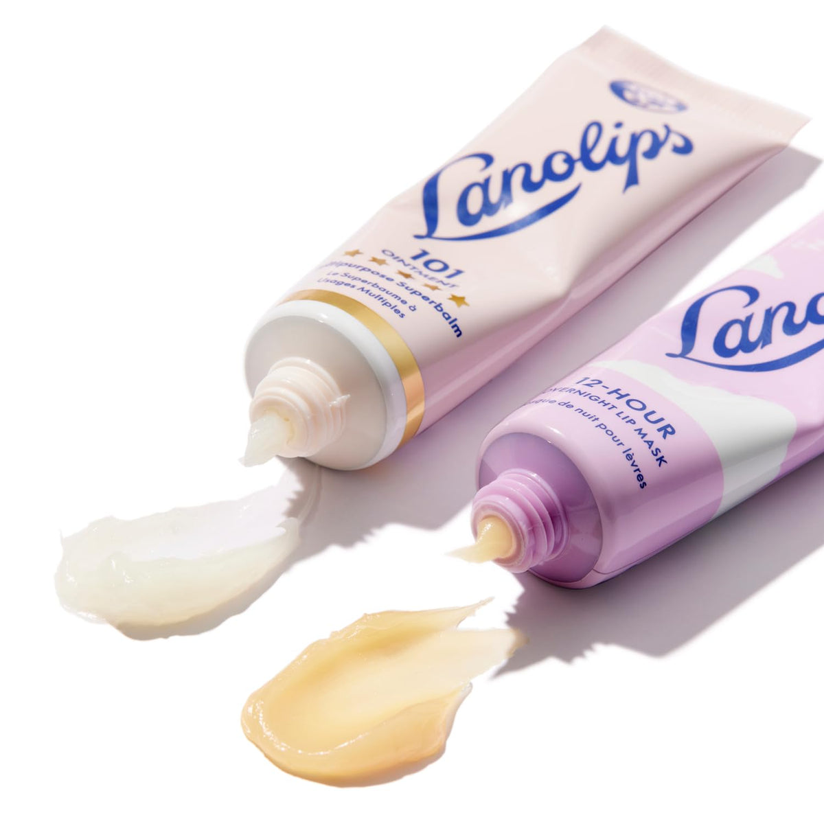 Lanolips overnight lip mask jar open, dense formula for overnight repair