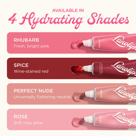Lanolips Rhubarb packaging label focused image showing clean ingredient claims and safety
