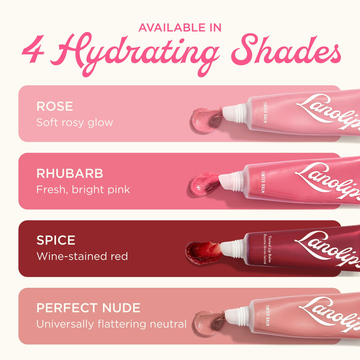 Lanolips Rose next to coin to show 12.5g compact size and portability