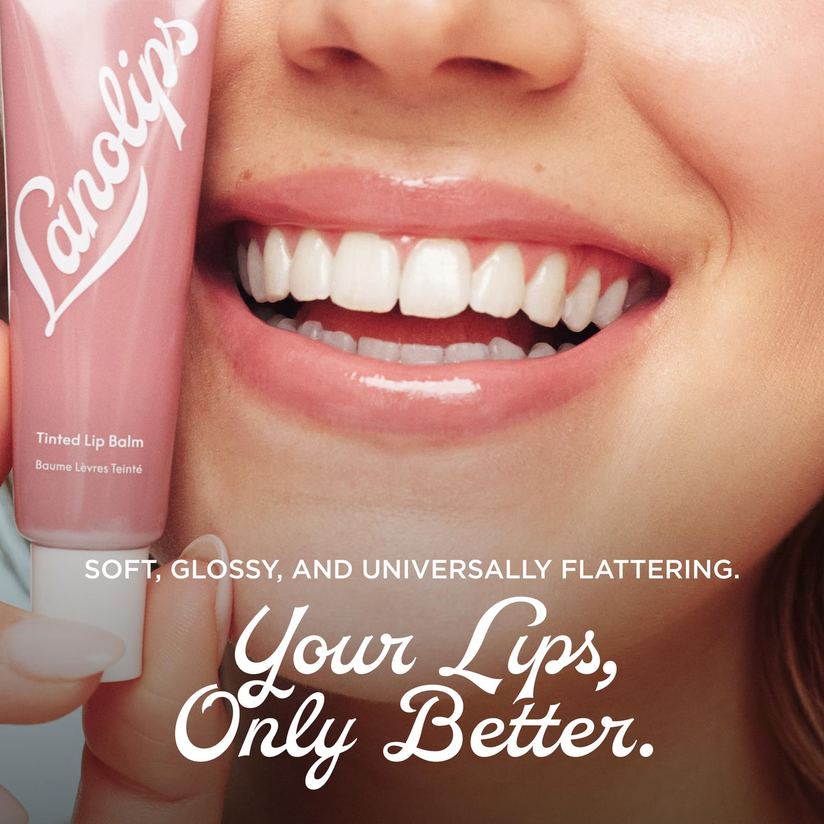 Lanolips held in hand for size comparison offering portable, travel-friendly convenience