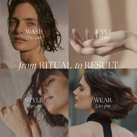 L’ANZA styled hair after blow-dry showing natural volume and flexible hold