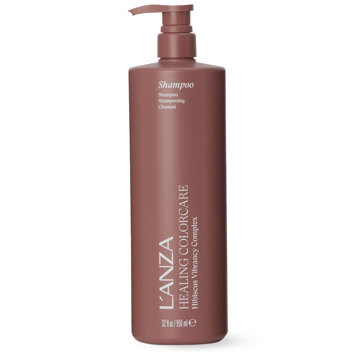 L’ANZA bottle front view showing brand and color-care benefits