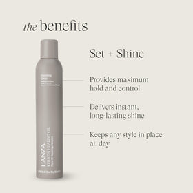 L’ANZA label detail highlighting keratin and oil ingredients for repair benefits