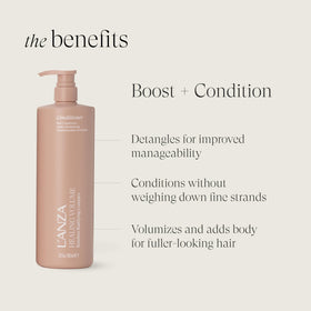 L’ANZA label close-up highlighting Bamboo and Keratin benefits