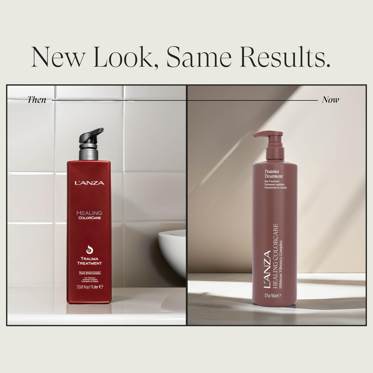 L’ANZA close-up of label text emphasizing keratin technology and repair
