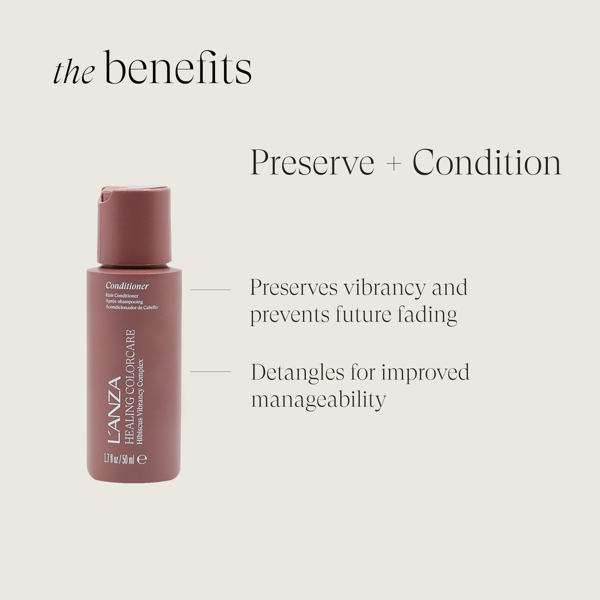 L’ANZA conditioner pump detail showing creamy texture and smooth finish