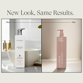 L’ANZA conditioner texture on hand showing lightweight hydration benefit