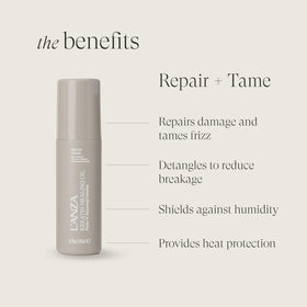 L’ANZA applied to mid-lengths demonstrating frizz control benefit
