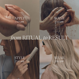 L’ANZA before and after hair showing stronger, shinier results after use