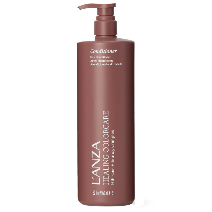 L’ANZA bottle front view showing branding and color-care benefits