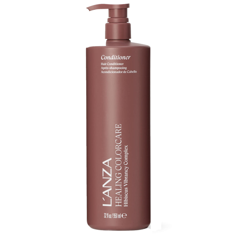 L’ANZA bottle front view showing branding and color-care benefits