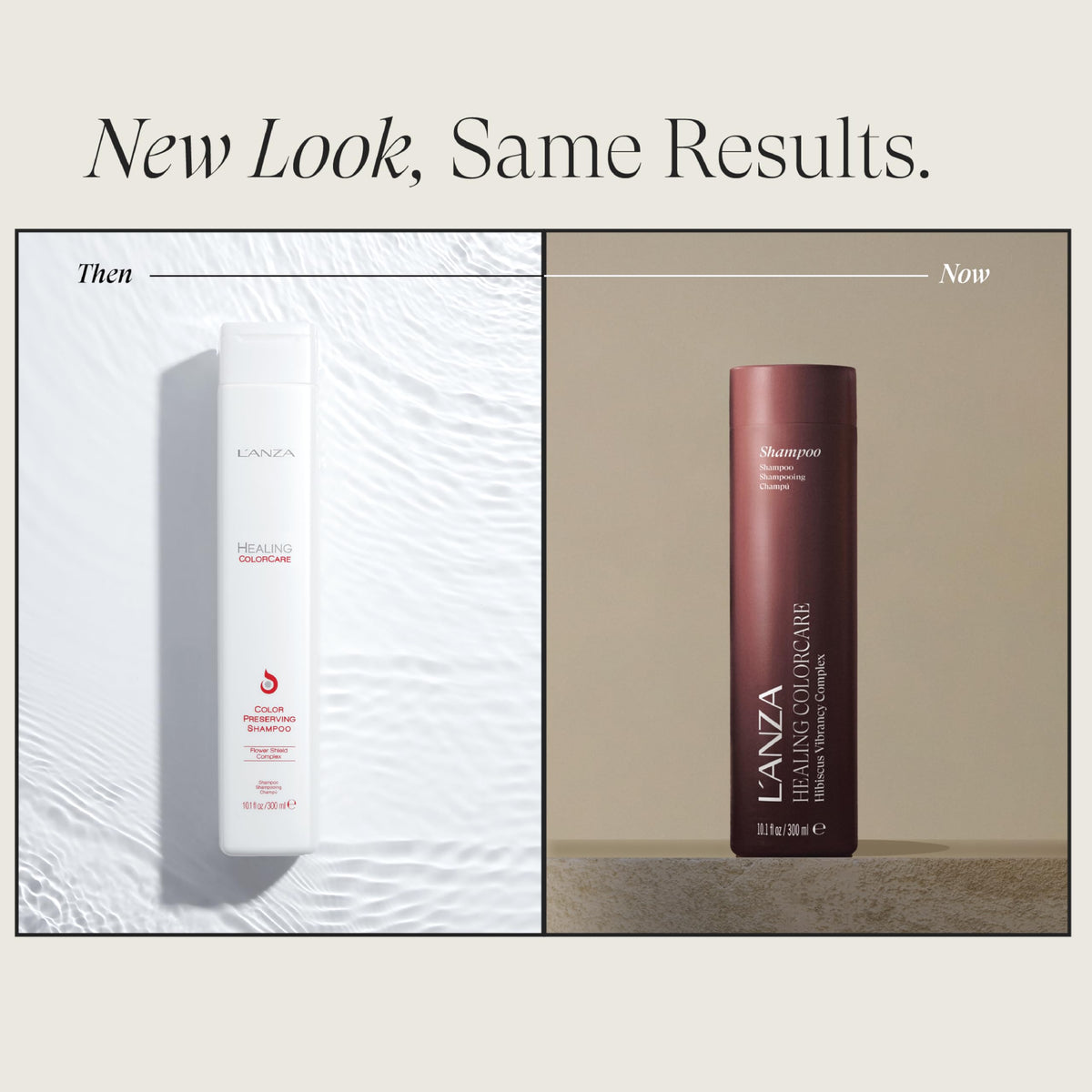 L’ANZA close-up label and pump highlighting key benefits and directions