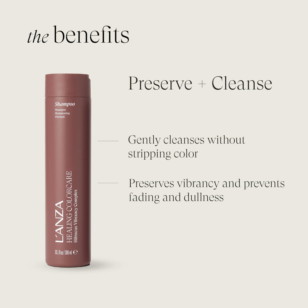 L’ANZA creamy lather texture demonstrating gentle moisturizing cleanse