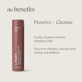 L’ANZA creamy lather texture demonstrating gentle moisturizing cleanse