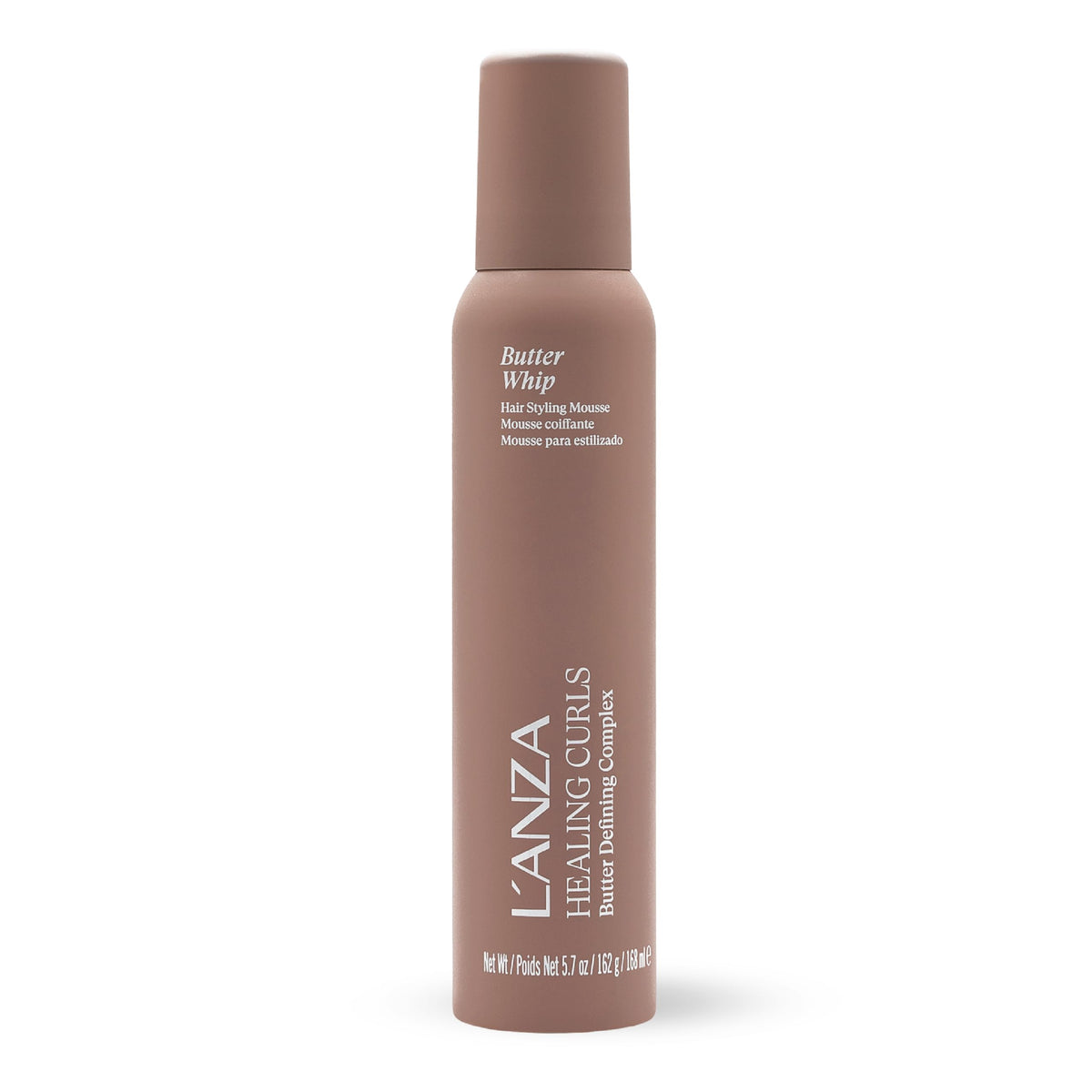 L’ANZA Healing Curls Butter Whip front packaging shows product and size for styling control