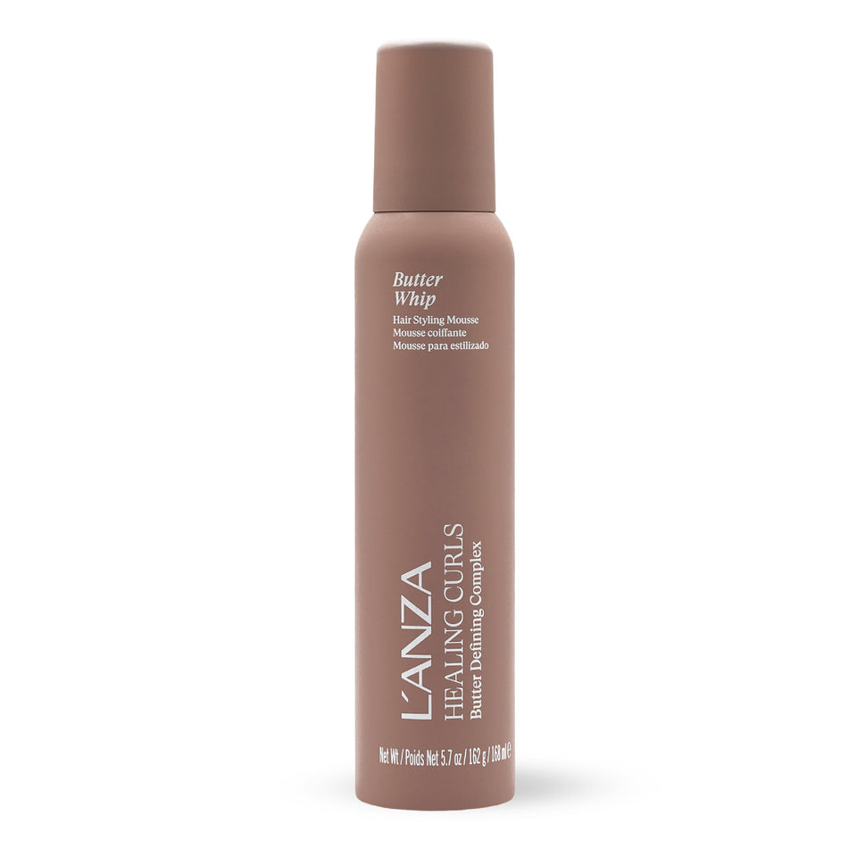 L’ANZA Healing Curls Butter Whip front packaging shows product and size for styling control