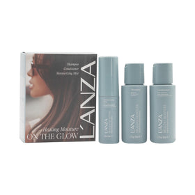 L’ANZA mini kit front packaging showing compact hydrating trio and benefits