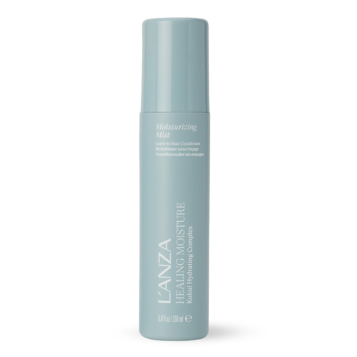 L’ANZA front packaging showcasing the hydrating leave-in mist and benefits