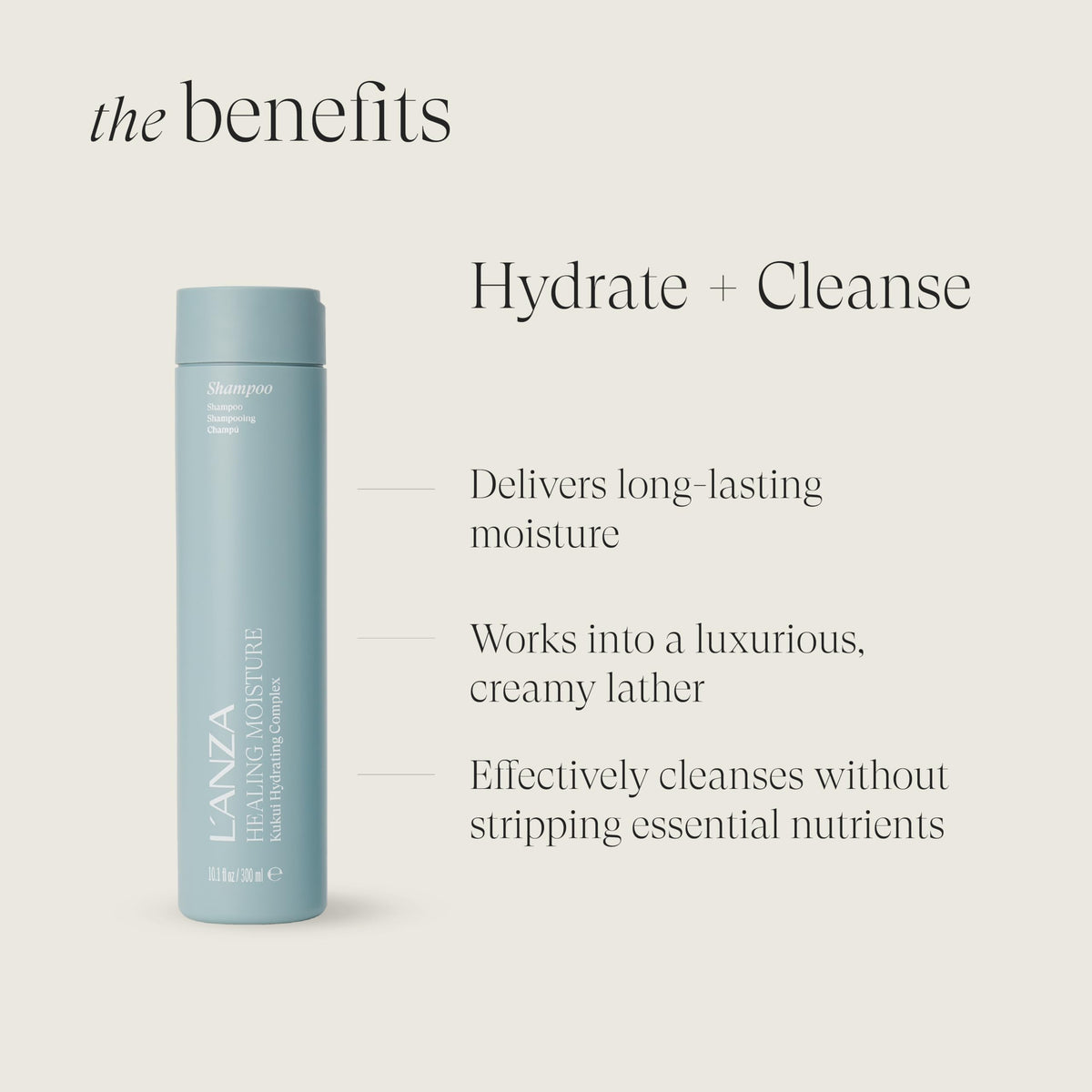L’ANZA ingredients close-up with Tamanu nut oil highlighting nourishment