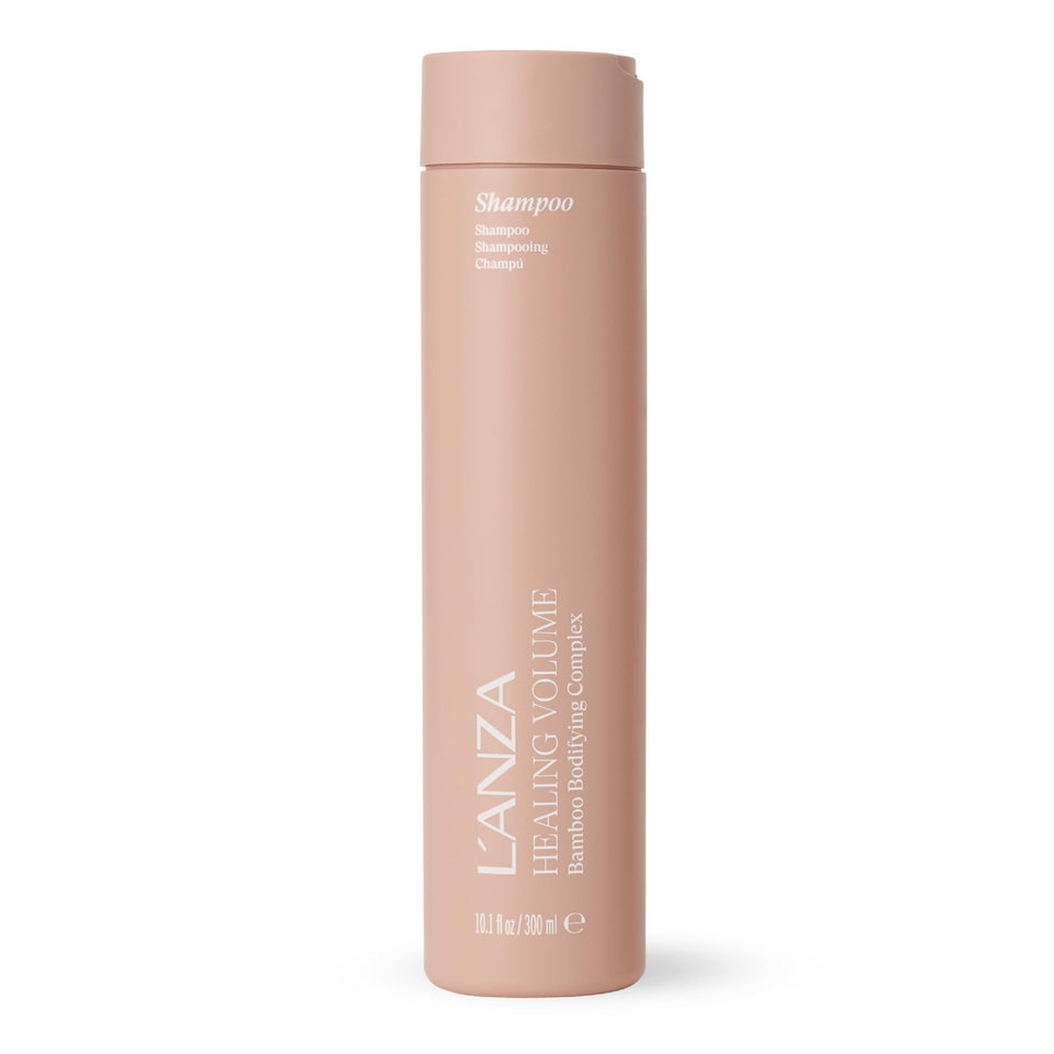 L’ANZA front bottle showing product and benefits for visible volume