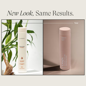 L’ANZA shampoo foam texture illustrating gentle cleanse and lift