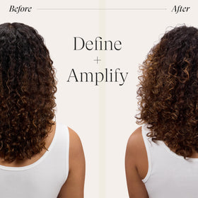 L’ANZA being applied to dry curls to revive shape and boost bounce