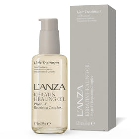 L’ANZA front bottle showing sleek label and packaging benefit shine