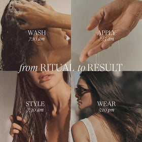 L’ANZA applied to damp hair for detangling and heat prep benefits