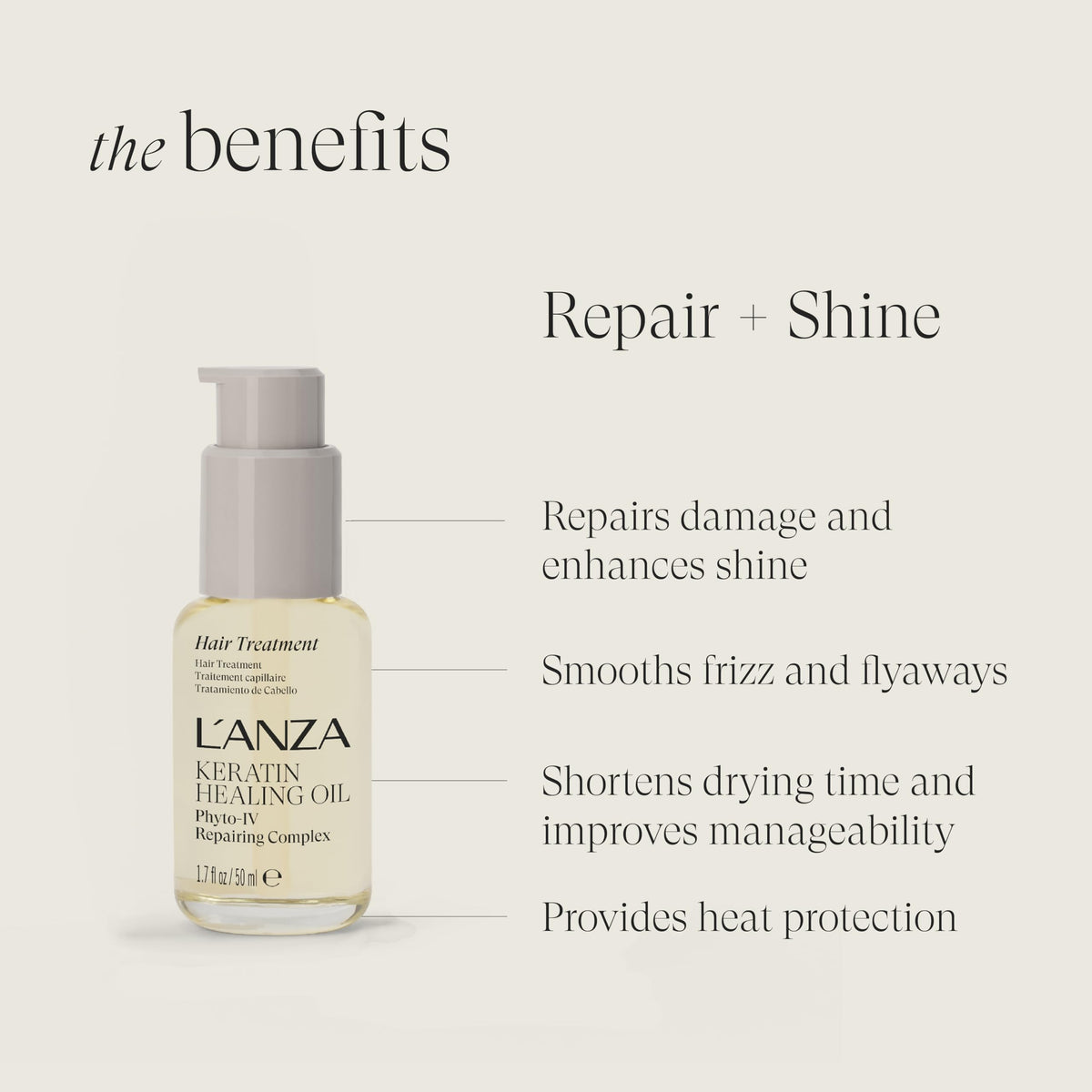 L’ANZA treatment being dispensed from pump showing easy, controlled application