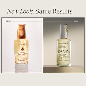L’ANZA keratin oil droplet texture close-up illustrating lightweight, fast-absorbing feel