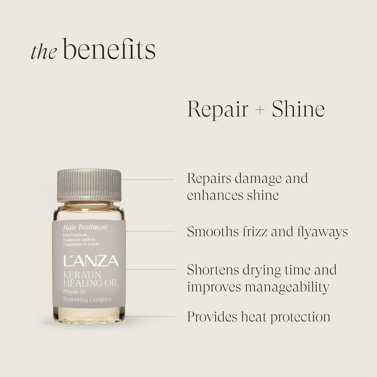 L’ANZA oil texture on hand showing lightweight, non-greasy feel