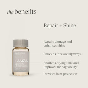 L’ANZA oil texture on hand showing lightweight, non-greasy feel