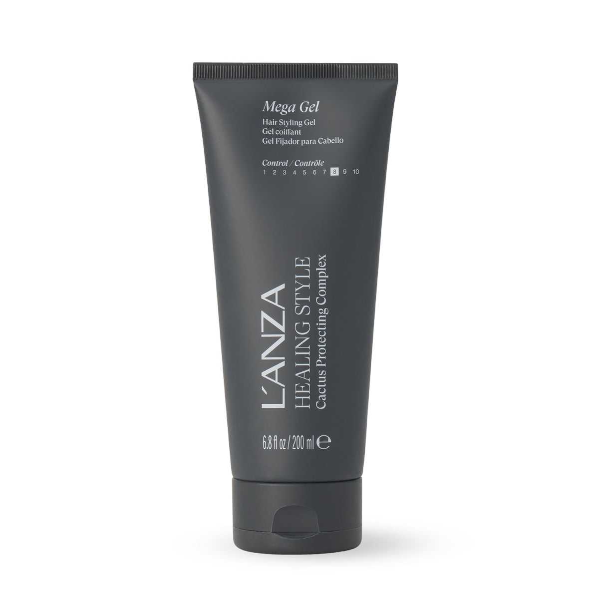 L’ANZA bottle front view showing product and strong-hold benefit