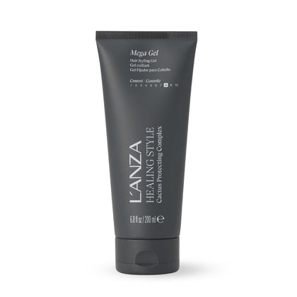 L’ANZA bottle front view showing product and strong-hold benefit