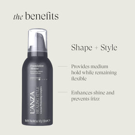 Close-up of L’ANZA ingredient label highlighting keratin amino acids and cactus extracts for hair health