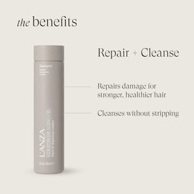 L’ANZA shampoo being dispensed showing smooth texture and ease