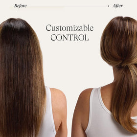 L’ANZA being applied to damp hair to control frizz and define