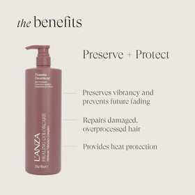 L’ANZA texture spray applied to hair for detangling and smoothing benefit