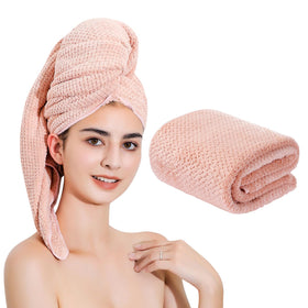 Laojbaba front view Lotus Root Pink towel shows full size and coverage
