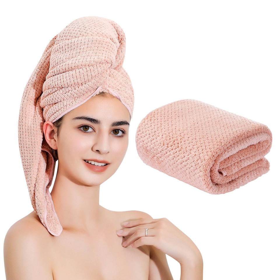 Laojbaba front view Lotus Root Pink towel shows full size and coverage