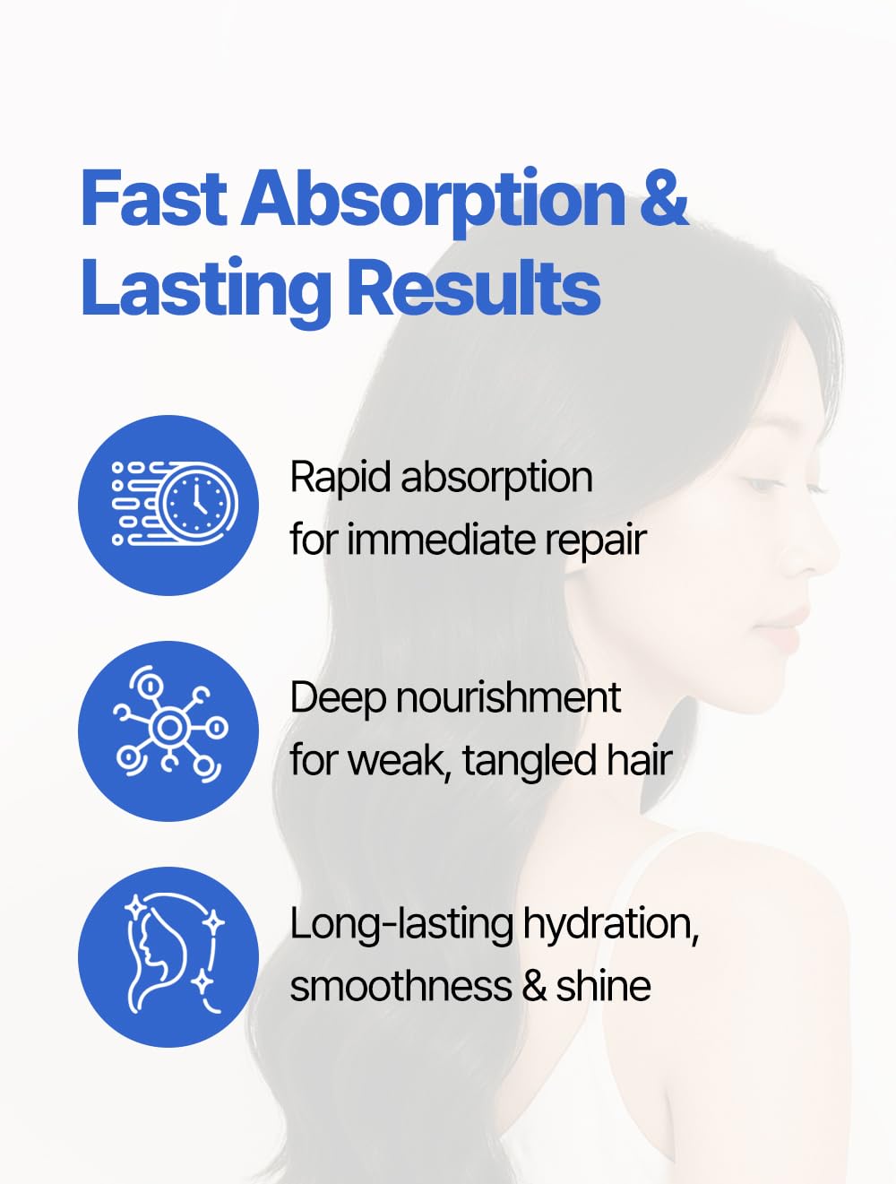LAON90 before and after ends showing reduced split ends and shine benefit