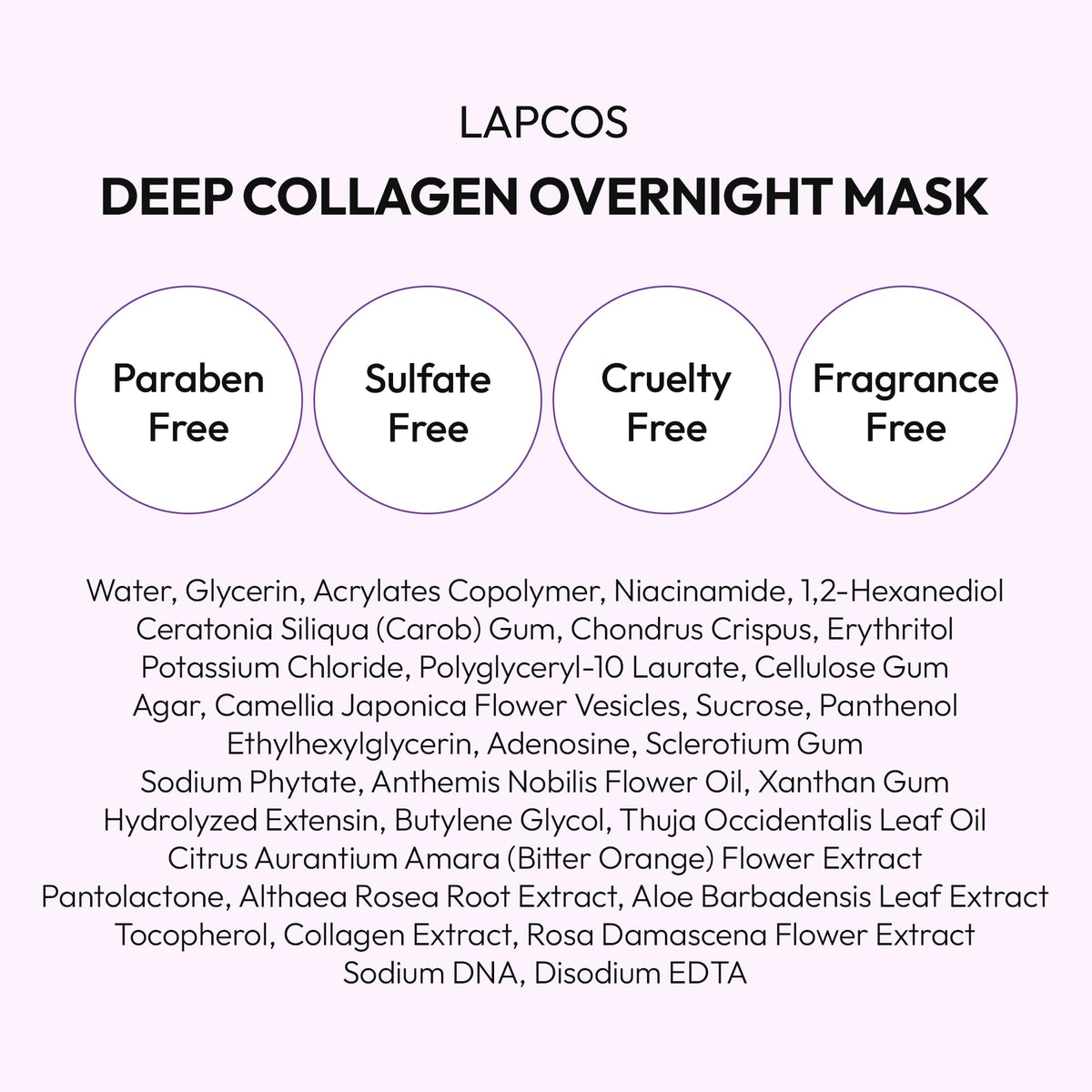 Morning after using LAPCOS mask showing smoother, hydrated skin