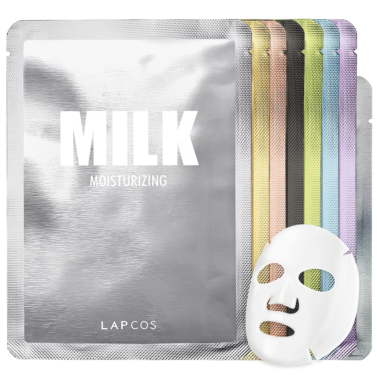 LAPCOS front packaging showing 7+1 variety pack and benefits