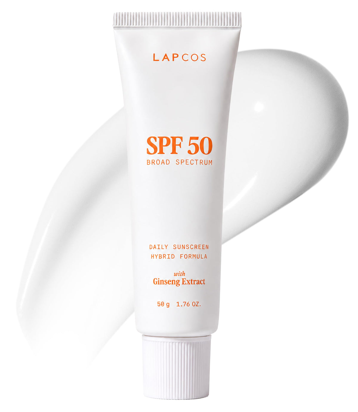 LAPCOS front packaging showing SPF50 and benefits for daily protection