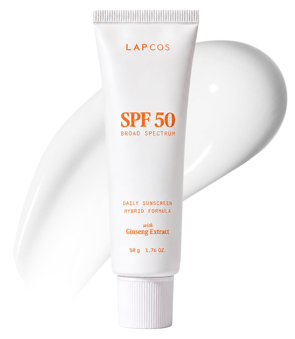 LAPCOS front packaging showing SPF50 and benefits for daily protection